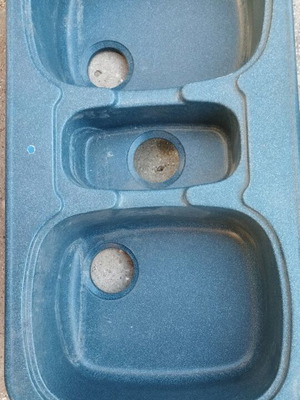 Νεροχύτης Marineli μπλε με διπλή γούρνα κουζίνας καινούργιος