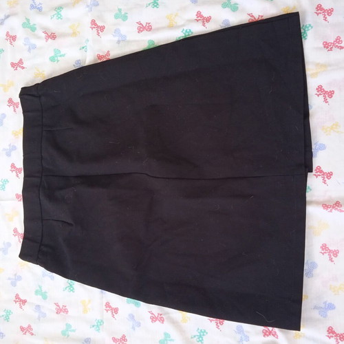 Black high-waisted skirt new, classic with slit and pockets