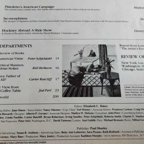 Art in America No.2 1981 περιοδικό μεταχειρισμένο με αφιέρωμα στον Αλέξανδρο