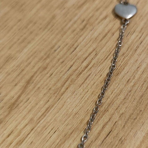 Guess Steel necklace new, silver stainless steel heart pendant