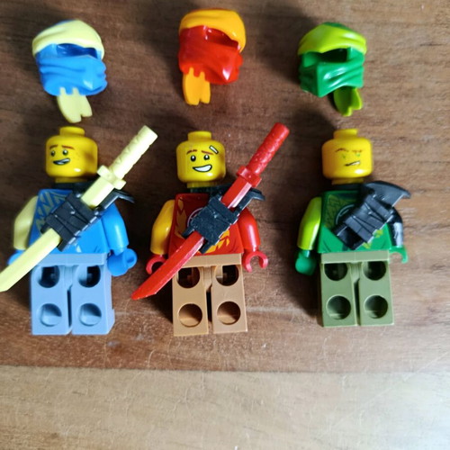 LEGO Ninjago Core set of 3 figures used (Jay, Kai, Lloyd)