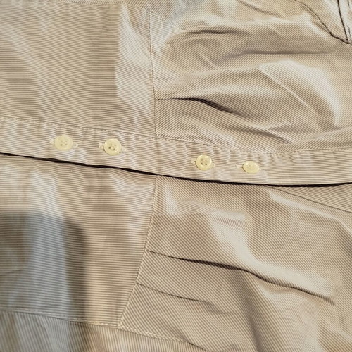 Cotton women's summer shirt like new, white and blue
