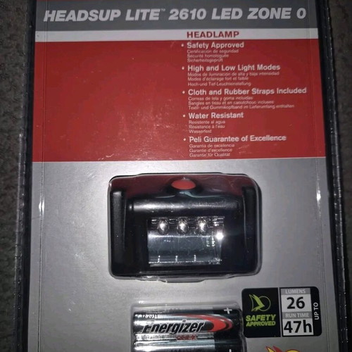 Peli 2610 Headlamp new, explosion-proof 26 lumens