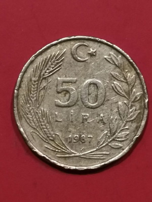 Coin Turkey 50 Lira 1987 used
