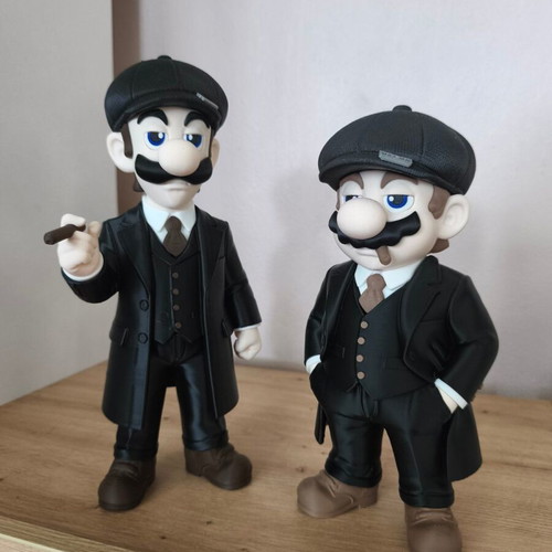 Super Mario 3D printed figure new, Peaky Blinders style