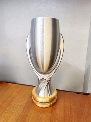 UEFA Super Cup Trophy New with Metallic Silver Color and Gold Base