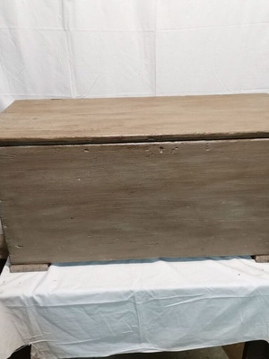 Wooden chest from 1900 used, preserved