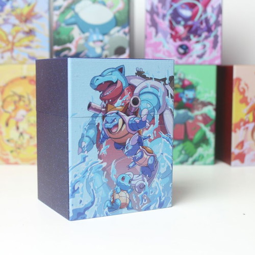 Pokemon Deck Box Blastoise Evolution 3D Printed New