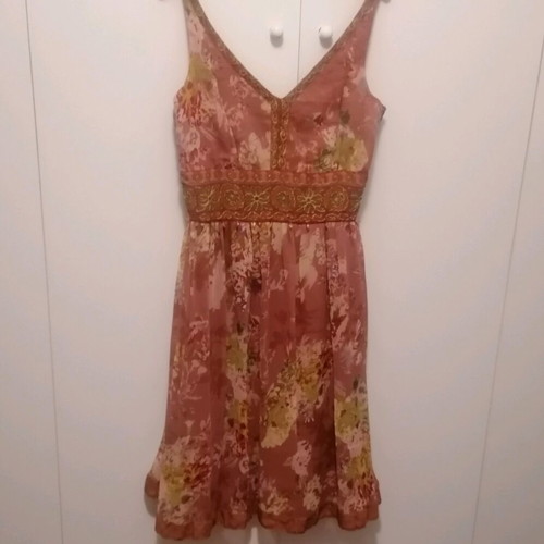 Rene Derhy midi dress new, colorful embroidered design
