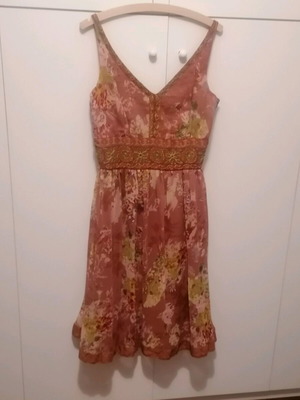 Rene Derhy midi dress new, colorful embroidered design