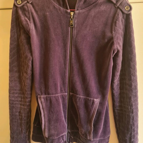Burberry women's velour cardigan like new, purple size M