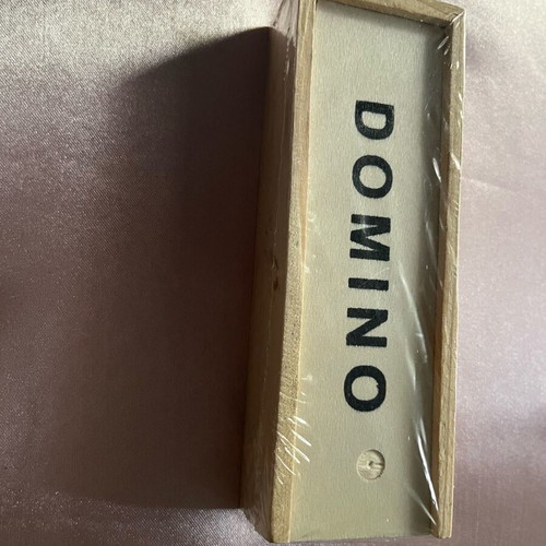 Domino game new in wooden box, classic board game