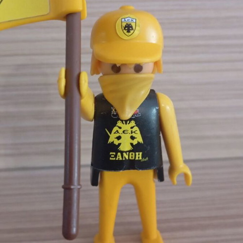 Playmobil AEK Fan Figure like new with team flag