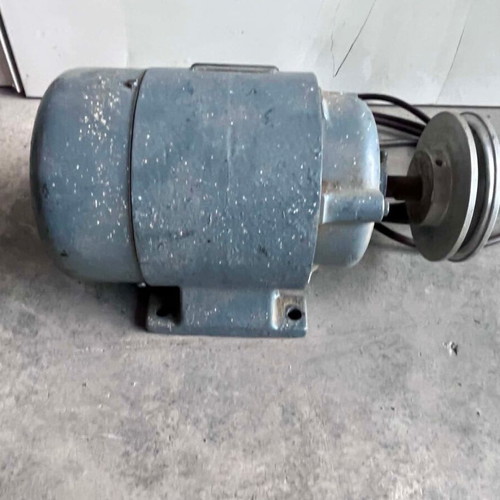 Adolf Dietz Single-Phase Electric Motor 1.1 HP Used with Pulley