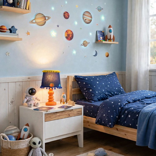 Galaxy children's table lamp with E27 socket