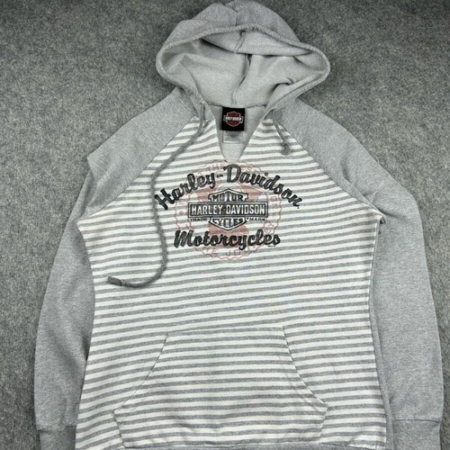 Harley-Davidson gray striped raglan sweatshirt used, size S