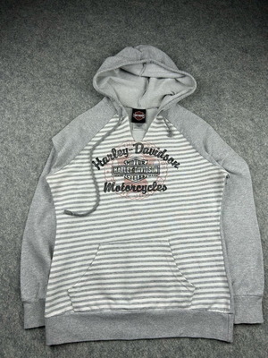 Harley-Davidson gray striped raglan sweatshirt used, size S