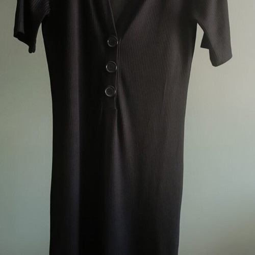 Midi rib dress Zara Trafaluc black like new, size M