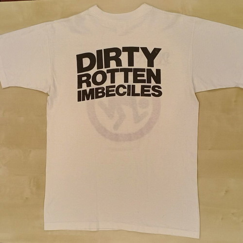 D.R.I. Dirty Rotten Imbeciles tour T-shirt 1987 like new, white, size M