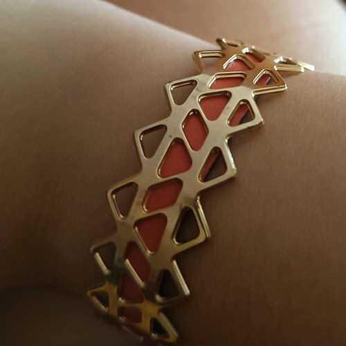 Les Georgettes by Altesse bracelet gold plated, new with double strap