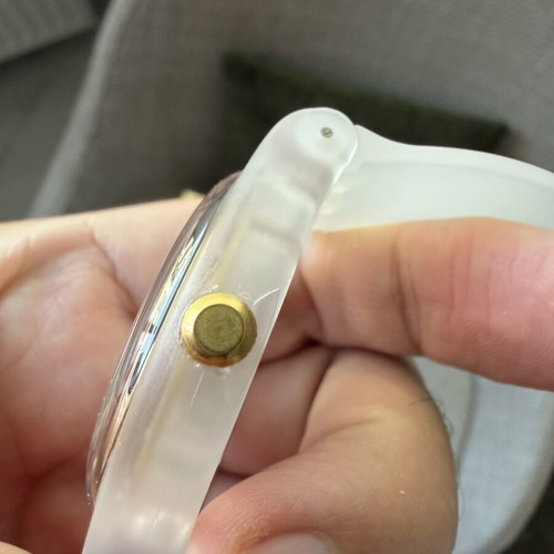 Swatch MY Time Golden Jelly Unisex Watch new, white and gold