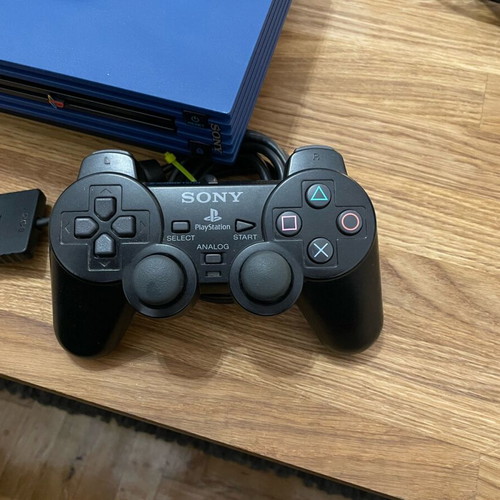 PlayStation 2 (PS2) FAT custom διχρωμία μπλε/μαύρο σαν καινούργιο με HDD 250GB