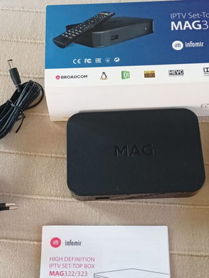 Infomir MAG 322 IPTV box με τηλεκοντρόλ και τροφοδοτικό