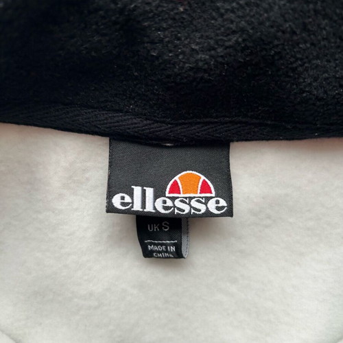 Ellesse Solarolo fleece jacket like new, black and white, small oversized