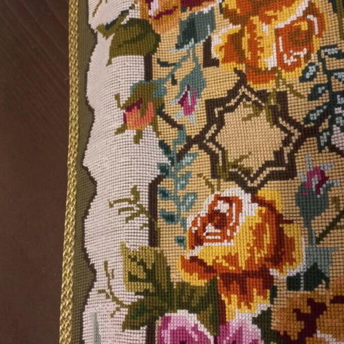 Handmade table runner new, multicolored, lined