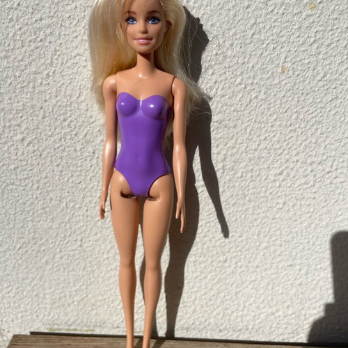Barbie Mattel 2016 like new with crown and handmade dress