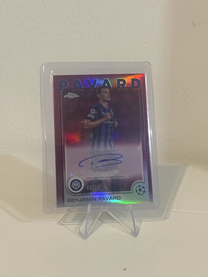 2024-25 Topps Chrome UEFA Club Competitions Benjamin Pavard Auto mint