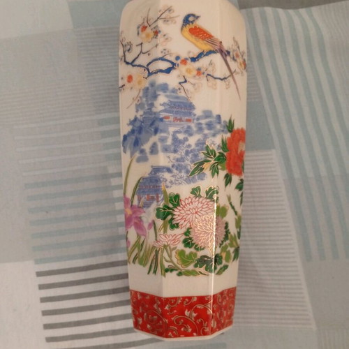 Japanese Gold Satsuma vases used, pack of 3
