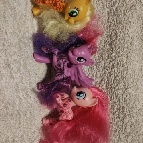 My Little Pony figures used, generation four, glittering body