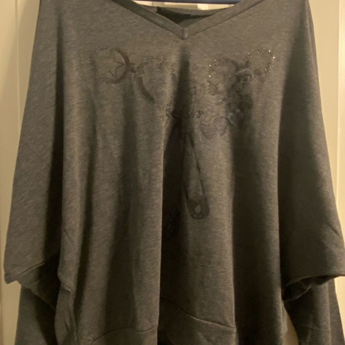 Garantie blouse batwing style XL used, gray