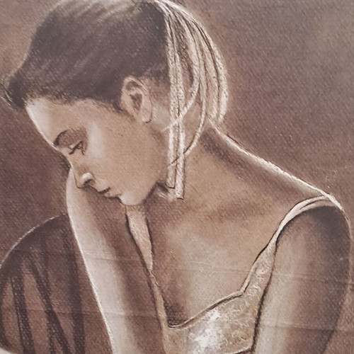 Ballerina in Meditation Print by Yousef Ziaeian used, 70x50 cm