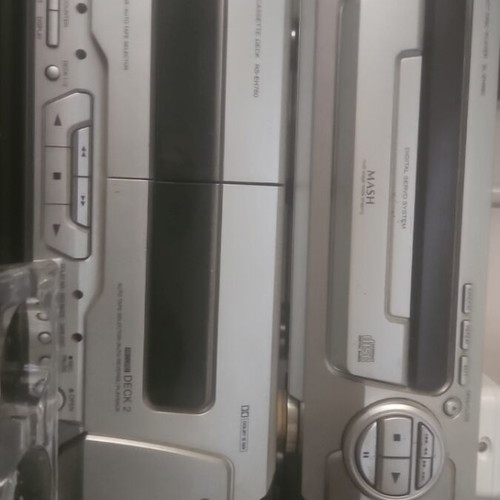 Radio cassette and CD player with 2 speakers used