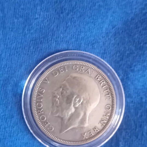 British silver coin 1 Florin 1933 used, George V
