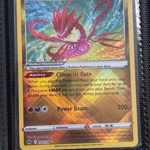 Radiant Eternatus 105/159 Crown Zenith Holo new