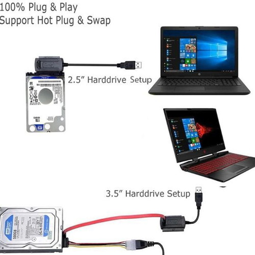 USB cable for 2.5"/3.5" SATA/IDE HDD/DVD/SSD connection new