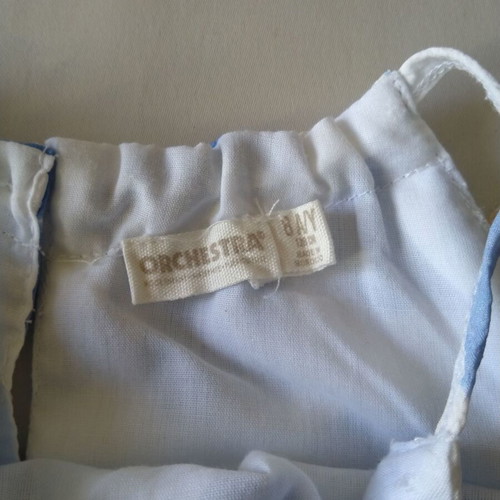 Orchestra dress for girl 6-8 years like new, white and blue