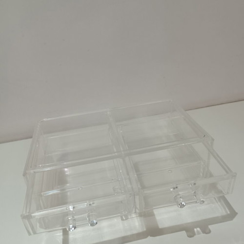Acrylic Organizer Drawer Unit with 4 Drawers used