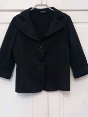 ELEANORA AMADEI jacket like new, black, 3/4 sleeve