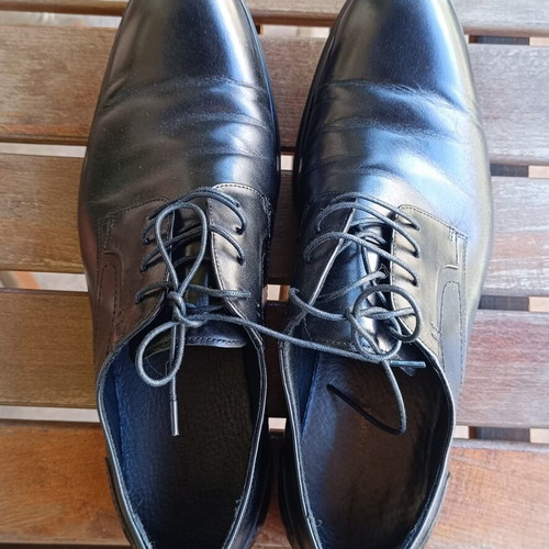 Renato Garini men's leather lace-up shoes like new, size 44, black