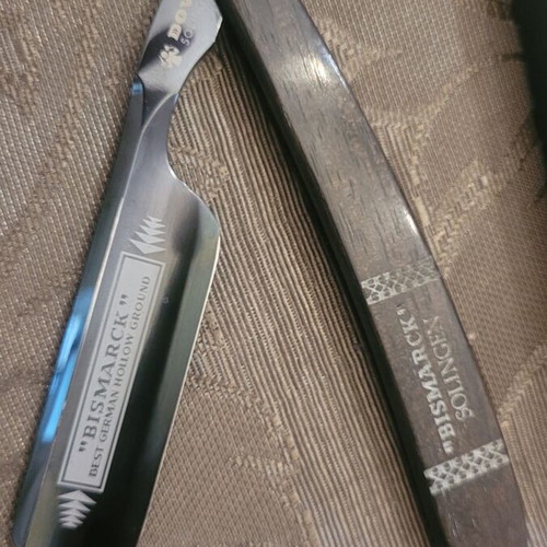 Straight razor Bismarck Dovo with leather case new