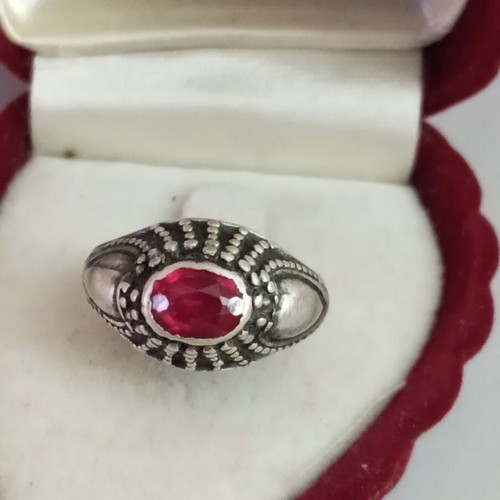 Silver 925 vintage ring used, size 54.5