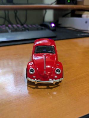 Volkswagen Beetle vintage κόκκινο μεταλλικό μοντέλο καινούργιο