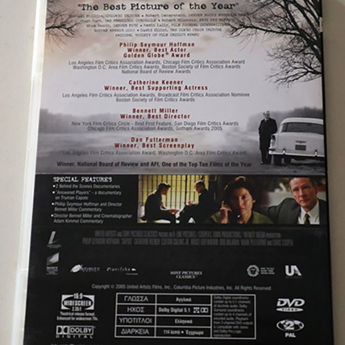 DVD Truman Capote 2005 like new, thriller with subtitles