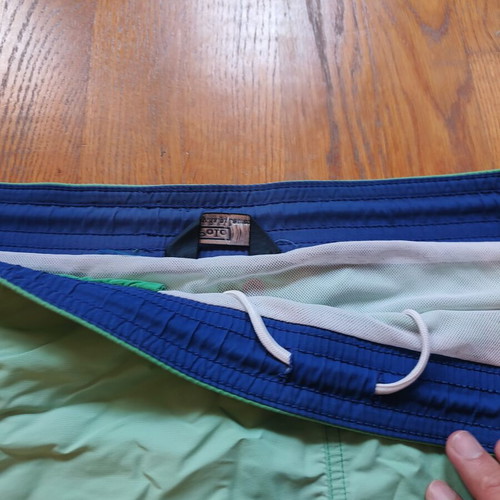 Polo Ralph Lauren swimsuit used, size XXL, green and turquoise, hole and stain