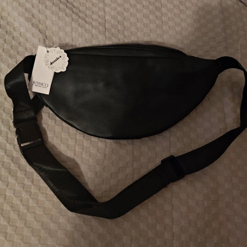 Women's banana bag new, crossbody, black 34x17 cm