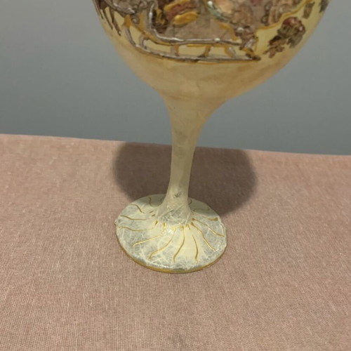 Christmas glass candle holder new with design